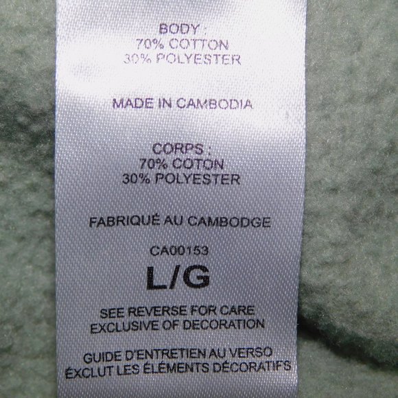 Champion Mens L Spellout Green Gray Camo Crew Neck Sweatshirt - Picture 4 of 10